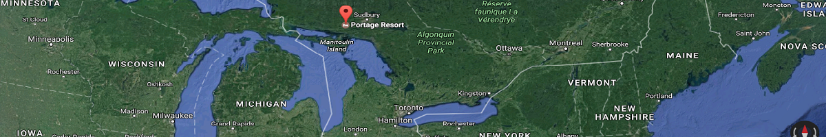 Portage Resort is located an hour's drive southwest of Sudbury Ontario